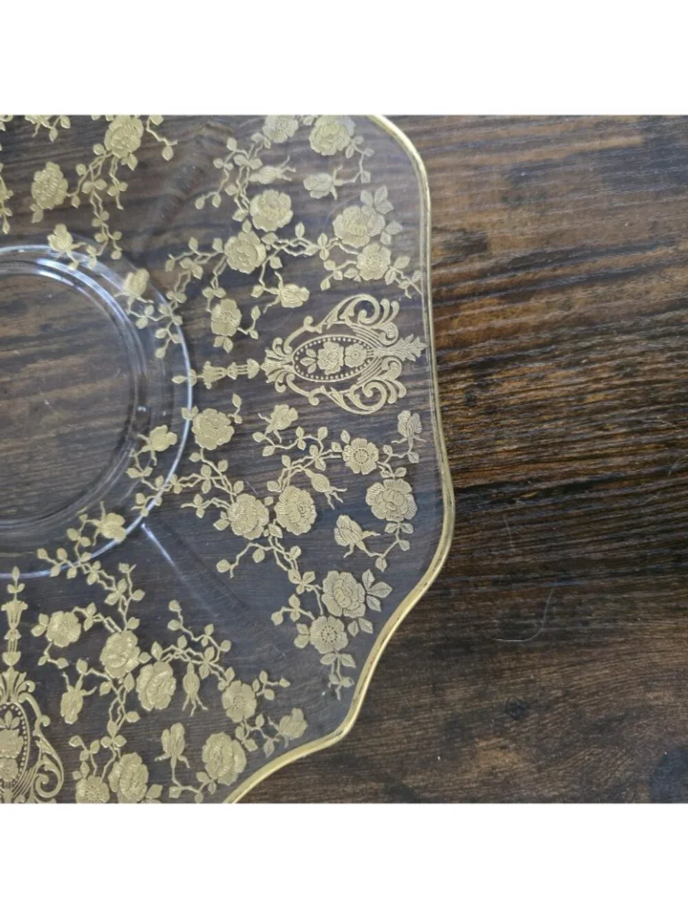 Cambridge Rose Point Gold Encrusted 12-5/8